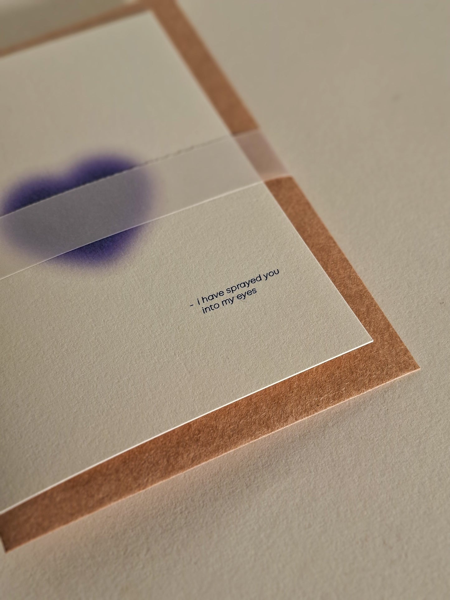 love sprayed ▪ greeting card