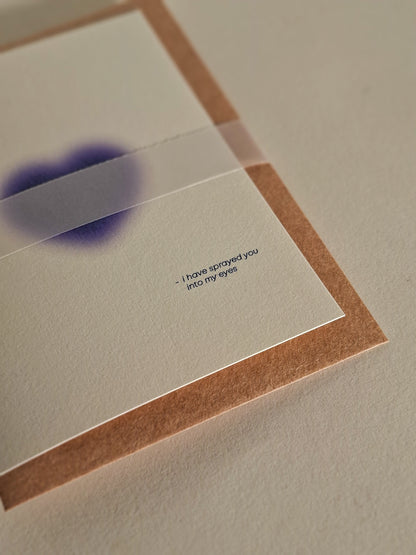 love sprayed ▪ greeting card
