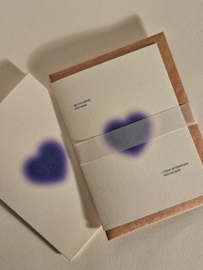 love sprayed ▪ greeting card