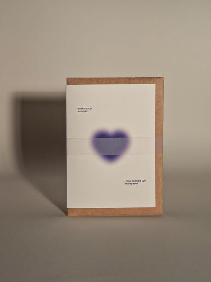 love sprayed ▪ greeting card