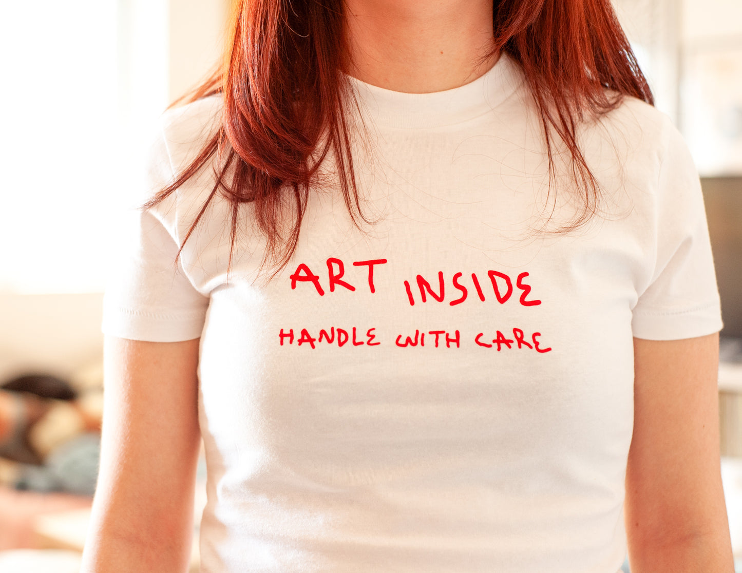 art inside - cropped t-shirt