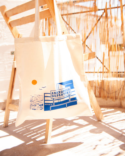 departure - organic cotton tote bag