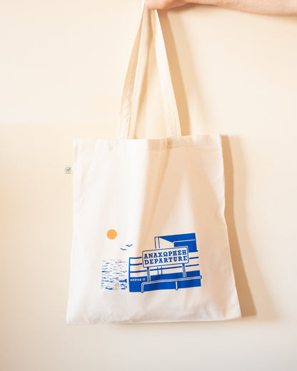departure - organic cotton tote bag