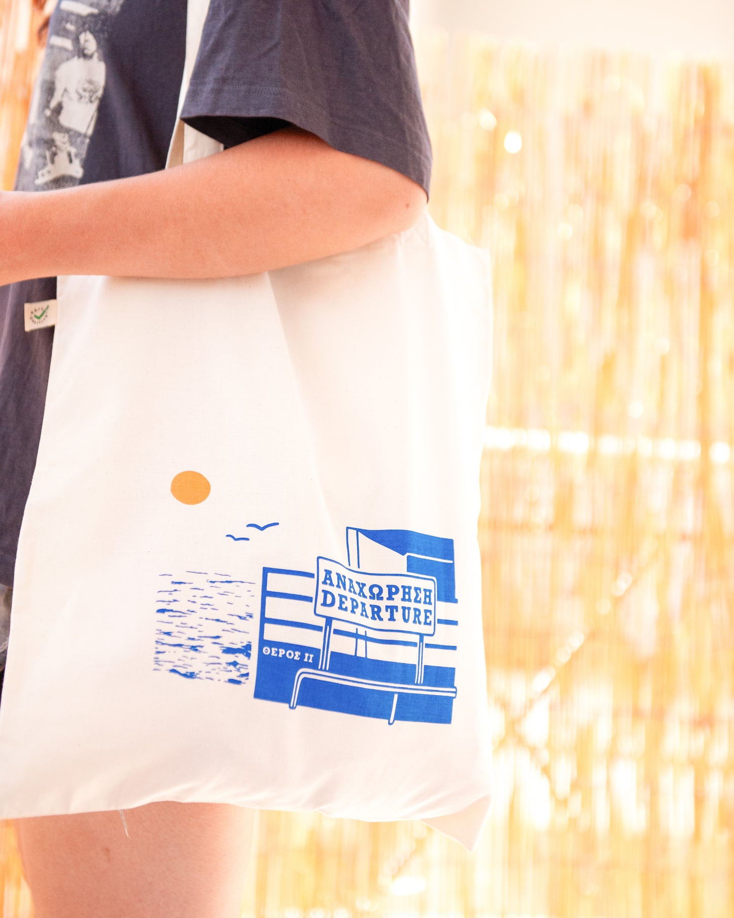 departure - organic cotton tote bag